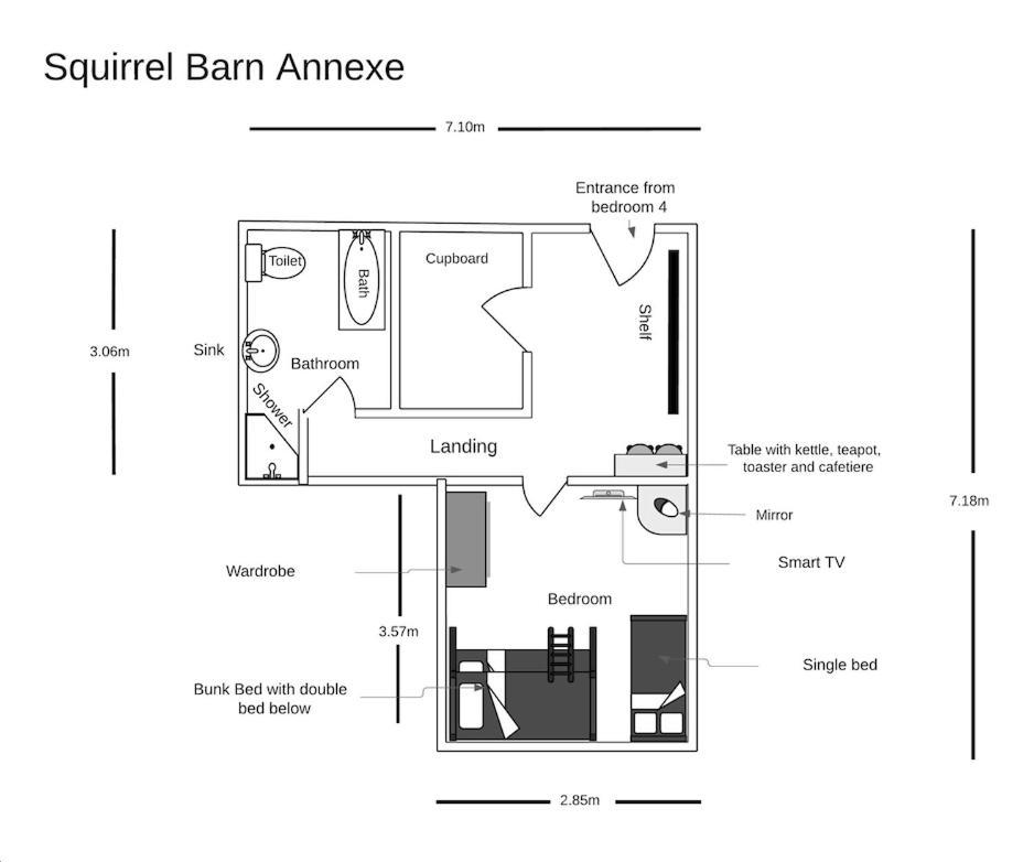 Вилла Squirrel Barn Milwich Экстерьер фото